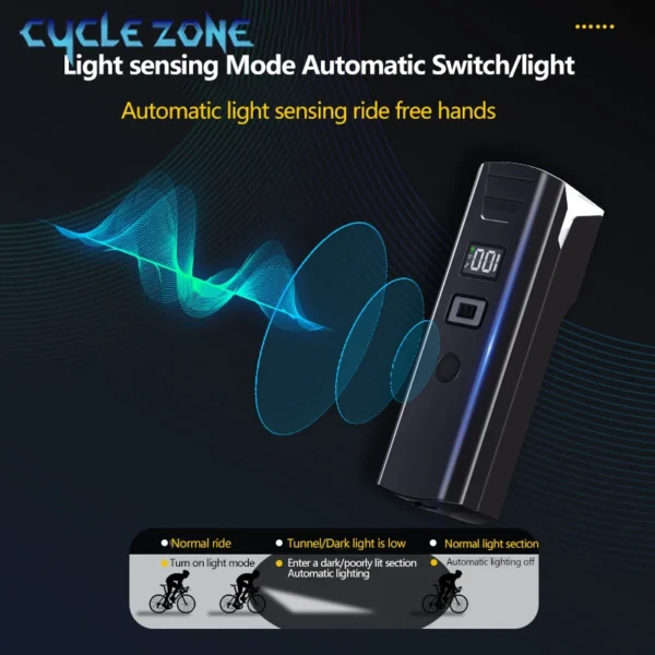 Smart Sensor Bicycle Front Light Type-C Charging LED Bike Head Lamp MTB Bike Flashlight Bicycle Headlight Cycling Accessories - Image 4