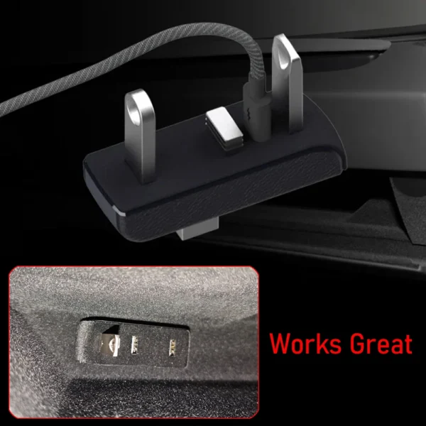 Glove Box Docking Station for Tesla Model 3 Y 3+ Y Juniper USB Hub Ports Car 4-in-1 USB Extender Charger Upgrade Data Transfer - Image 3