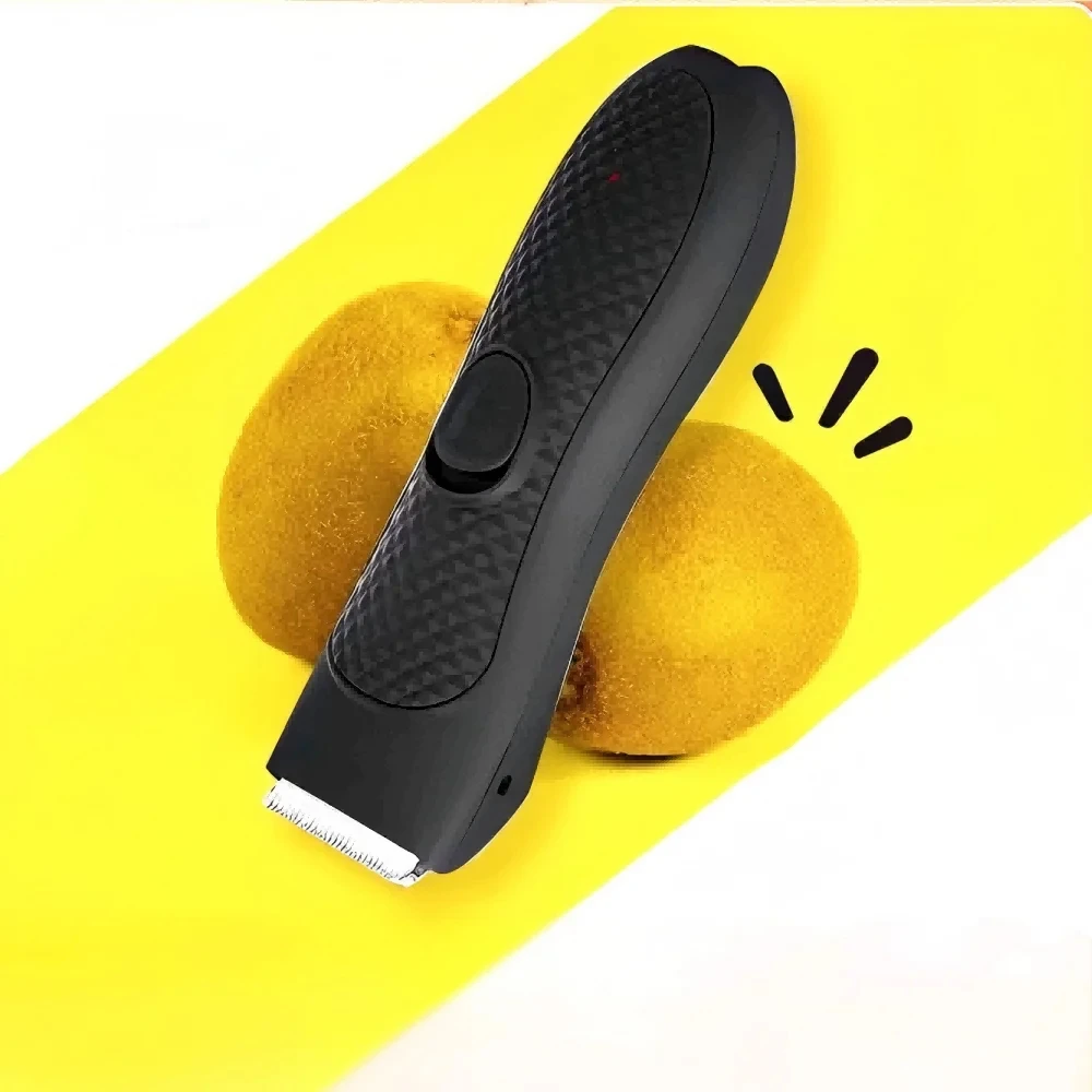 kf-Sb0581e68afa7487c9dc305ccb3d62cffL Men's Electric Groin Hair Trimmer Pubic Hair Removal Intimate Areas Body Grooming Clipper Epilator Rechargeable Shaver Razor - Image 1