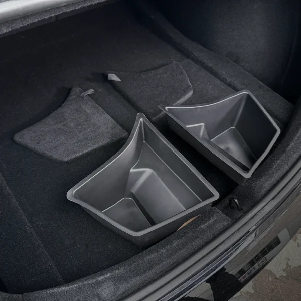 For Tesla Model 3+ Highland 2024 Rear Trunk Side ABS Storage Box with Flocking lids - Image 6