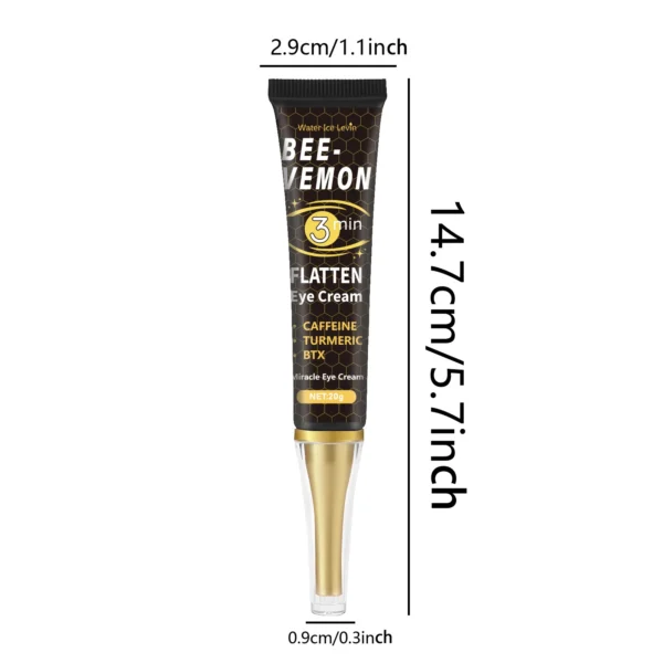 Bee Venom Eye Cream, 20 Grams, Suitable for All Skin Types, Hypoallergenic, Firming and Anti-Wrinkle Improvement, Moisturizing, Anti-Aging and Smoothing - Image 3