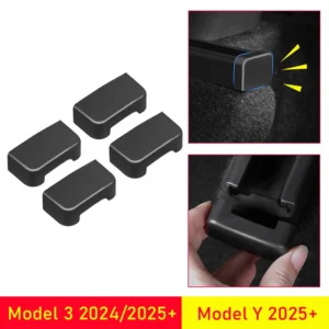 4pcs Seat Rail Cover Protector For Tesla Model 3 2025 Model Y Juniper Accessories Front Rear End Piece Backseat Slide Protection