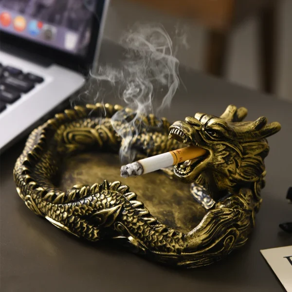 Creative Panlong Ashtray Series Decoration Living Room Office Desktop Decoration Retro Home Multi-Functional Gift for Boyfriend - Image 4