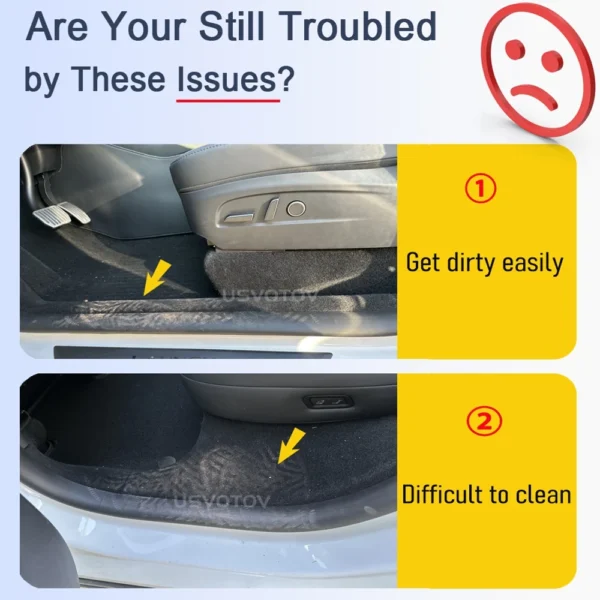 For Tesla Model Y Juniper 2025 2026 Front Rear Door Sill Guard Anti Scratch Dirt Resistant Threshold Strips Interior Accessories - Image 2