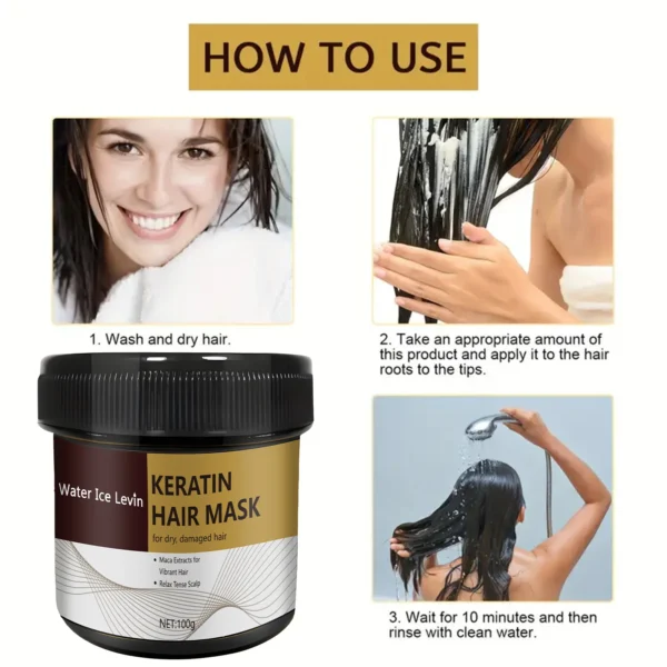 Magical Keratin Hair Mask For Maltreated Hair 9Seconds Repairing Damaged Frizzy Hairs Smoothing Nourish Straightening Hair Care - Image 6