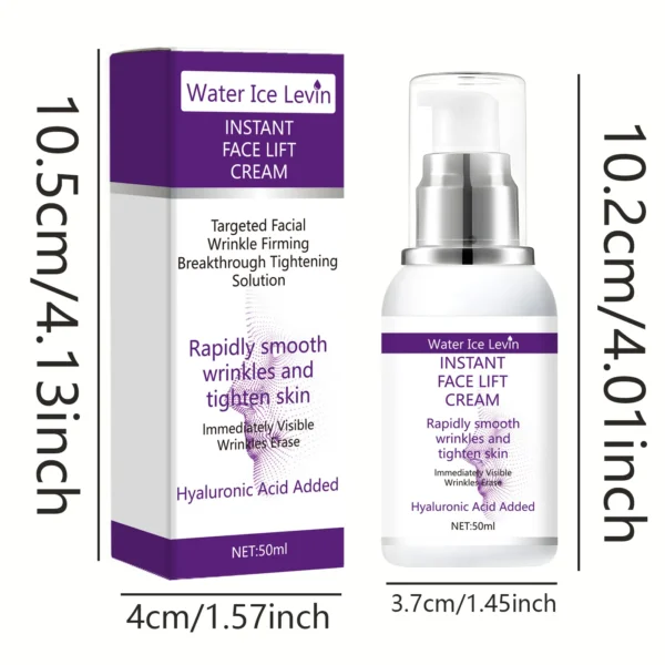Instant face lift cream with hyaluronic acid for wrinkles. Firming solution. - Image 5