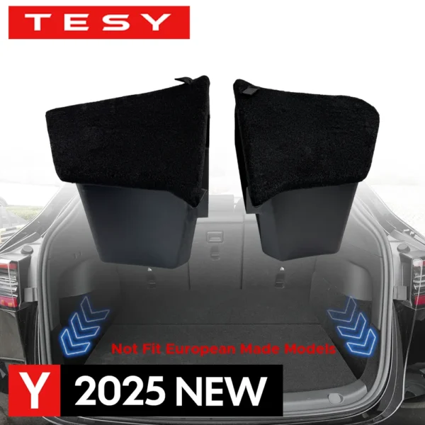 kf-Sb59297f3743b4318b28d59297d196859J For Tesla New Model Y 2025 Launch Juniper Rear Trunck side Storage Box with Flocking or TPE Lids Covers and Drawstring - Image 1