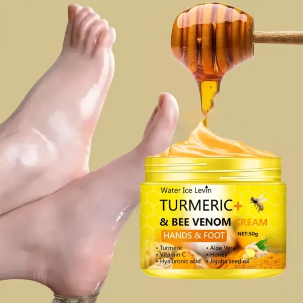 Turmeric Bee Venom Anti-Drying Crack Foot Cream Hand Cracked Repair Skin Removal Care Cream Dead Feet Hand Skin - Image 2