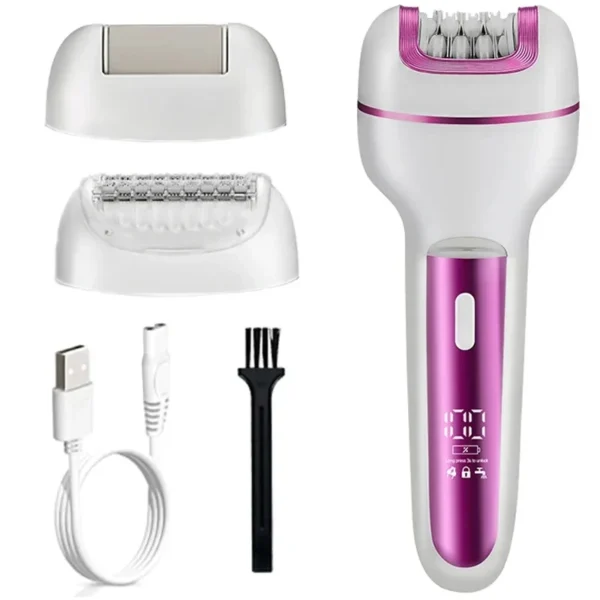 3in1 Rechargeable Women Epilator For Face Body Electric Shaver Female Hair Removal Bikini Trimmer Leg Lady Shaver Callus Remover - Image 2