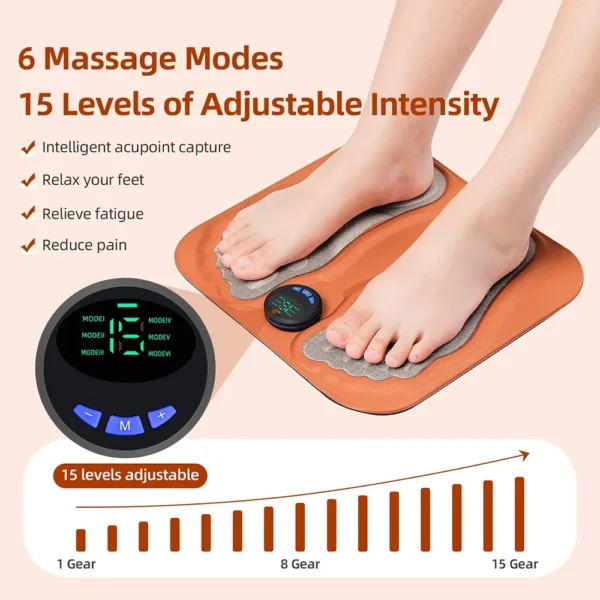 Smart 3D Foot Massage Pad Feet Massager Improve Blood Circulation Foot Massager Relax Muscles Slim Legs Rechargeable Foot Pad - Image 4