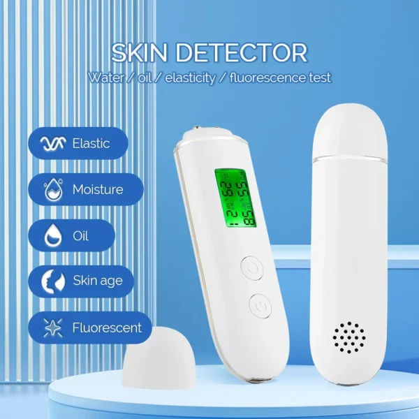 Skin Tester Face Skin Moisture&Oil Content Skin Analyzer Skin Water Cheek Elastic Skin Age Test Meter Fluorescent Agent Detector - Image 2