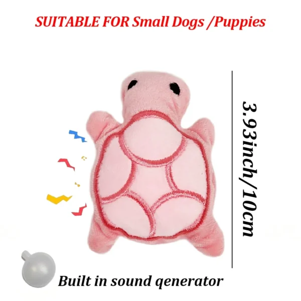 Dog Toy Mini Turtle Plush Chew Toy for Puppies Teething Relief Interactive Bite Resistant Dog Toy Dental Health Safe Fun Play - Image 6
