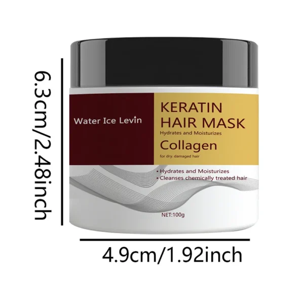Miracle Hair Mask, Collagen, Keratin - Coconut Oil Deep Hair Care - Powerful Moisturizing and Hydrating - Repair Small, Sparse, Fragrile, Dry and Damaged Hair - Image 3