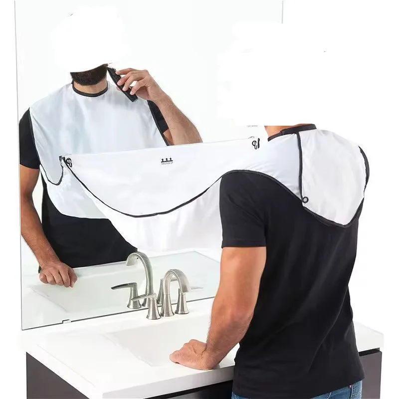 kf-Sbc6c71b59f11471fb32c493ceaf4a92c7 Male Shaving Apron Beard Catcher Cape Care Bib Face Shaved Hair Adult Bibs Shaver Cleaning Hairdresser for Man Clean Apron Gift - Image 1
