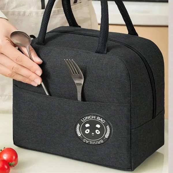 1pc- insulated lunch box bag thickened student portable lunch bag - Image 7