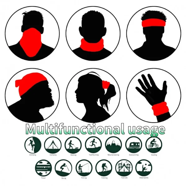 Summer Bicycle Face Mask Bandana Breathable Cycling Hunting Face Mask Running Hiking Skiing Sports Multi-purpose Scarf Men Women - Image 6