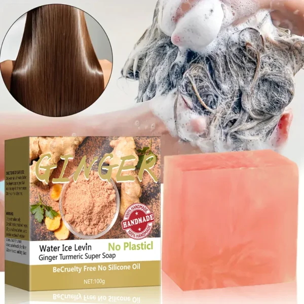 Turmeric Super Soap Shampoo Cold Process Soap Shampoo Shampoo Bar Pure Plant Shampoo Shampoo Hair Treatment - Image 2