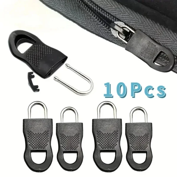 8pcs Replacement Zipper Head Tool-free Removable Zipper Puller for Luggage Schoolbag End Fit Rope Tag Clothing Zip Fixer Broken - Image 1