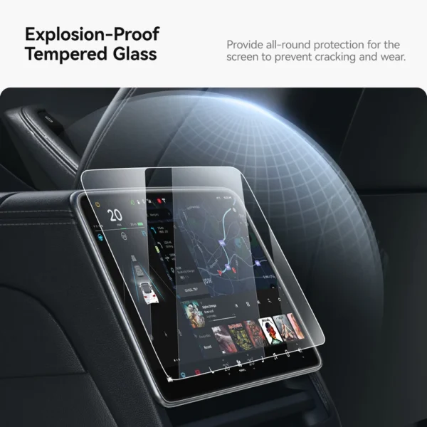 YZ For Tesla Model Y Juniper 2025 Model 3 Highland Rear Row Center Control Screen HD Film Protection Screen Protecto Accessories - Image 5