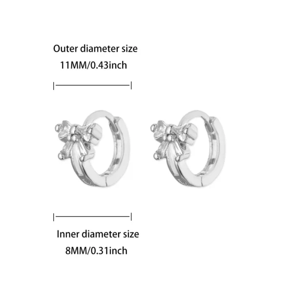 Elegant Zircon Bow Earrings For Women Stainless Steel Gold Color Bowknot Earrings Luxury Wedding Waterproof Jewelry Gift - Image 5