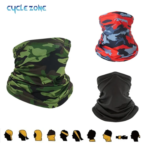Cycling Face Mask Absorb Sweat Breathable Fishing Training Sport UV Face Scarf Neck Gaiter Summer Bicycle Face Bandana Head Band - Image 6