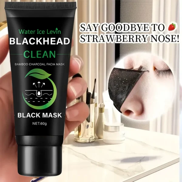 Bamboo Charcoal Fiber Mask Blackhead Removal Deep Mask Deep Cleansing Cleansing Exfoliating Mask Treatment Black Mask - Image 2