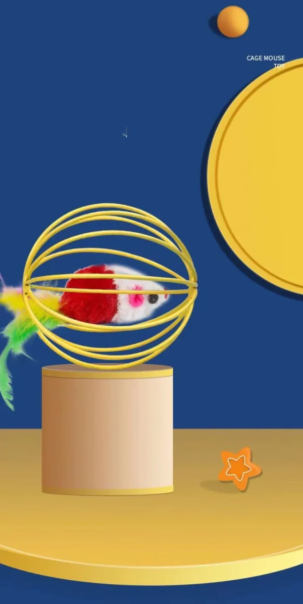 Toys False Mouse in Rat Cage Ball For Pet Cat Kitten Cat Toys - Image 5