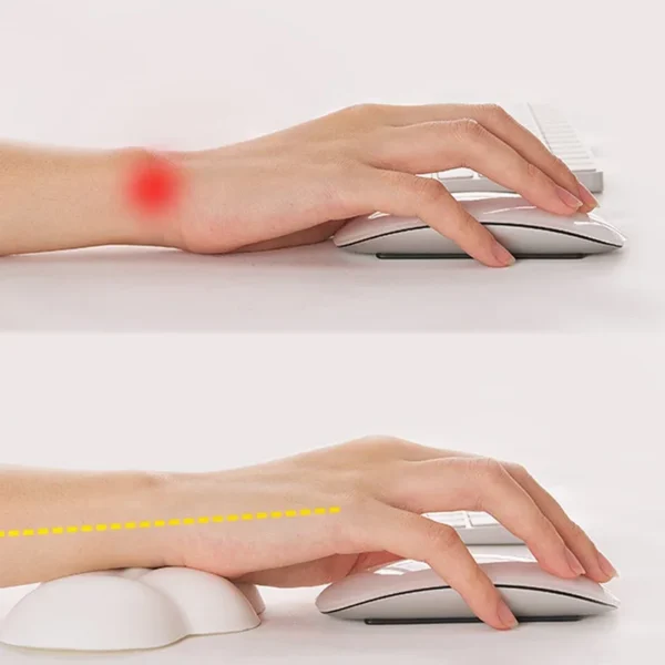 Cloud Shape Wrist Rest Pad Soft PU Bottom Material Memory Foam Anti-Slip Rubber Base Office Keyboard Mouse Support Wrist Pad - Image 3