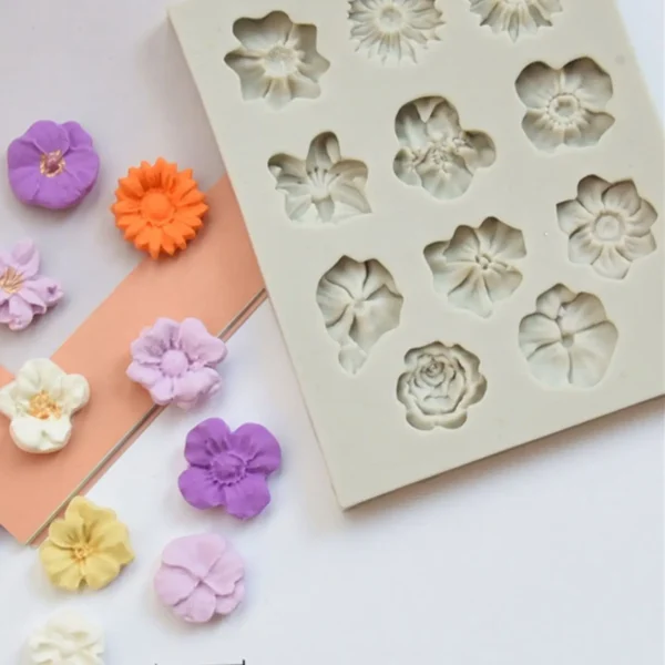 Sunflower Rose Flowers Shape Silicone Mold Cake DIY Decoration Chocolate 3D Mould Tools - Image 6