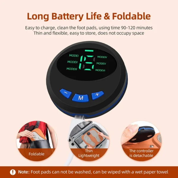 Smart 3D Foot Massage Pad Feet Massager Improve Blood Circulation Foot Massager Relax Muscles Slim Legs Rechargeable Foot Pad - Image 5