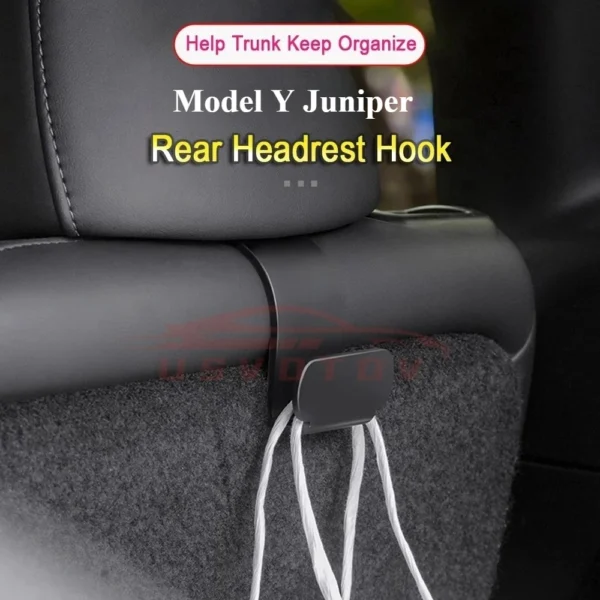 For Tesla Model Y Juniper Launch 2025 Rear Headrest Hook Trunk Organizer Umbrella Bag Hanger Seat Storage Travel Accessories - Image 2