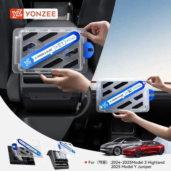 kf-Sc9f18a4126d84f998e9aba0557e8e43ct YZ Tempered Glass Screen Protector For Tesla Model 3/Y Juniper 2021-2025 Center Control Matte Anti Glare HD Film Protection - Image 1