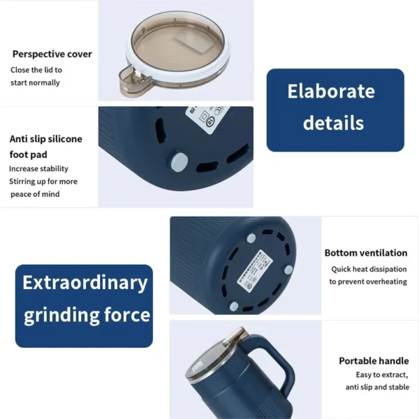 Electric Coffee Grinder Food Processors Spice Grain Mill Baby Food Coffee Bean Mixer Grinder 300W Blender for Home and Kitchen - Image 4