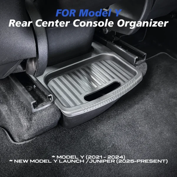 Rear Seat Storage Box for Tesla New Model Y 2025-2020 Launch Juniper Organizer Bins Backseat Trash Can Garbage Bag Tray - Image 2