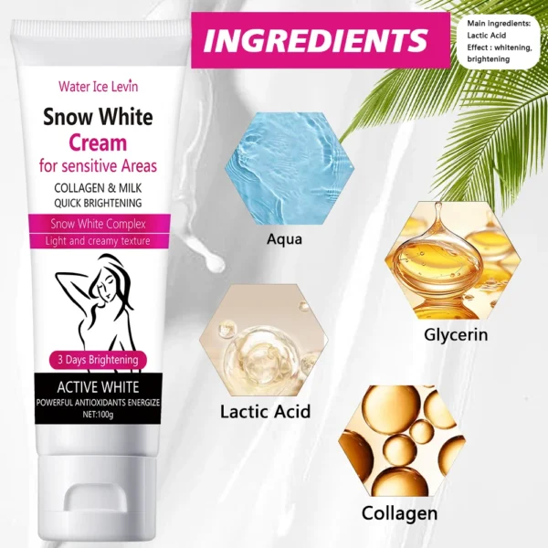 Face Body Brightening Cream Thigh Underarm Inner Melanin Lightening Lotion Gentle Nourishing Improve Dull Brighten Skin Care - Image 3