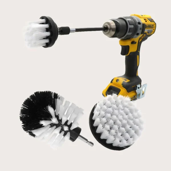 3Pcs/Set Electric Scrubber Brush Drill Brush Kit Plastic Round Cleaning Brush For Carpet Glass Car Tires Nylon Brushes - Image 2