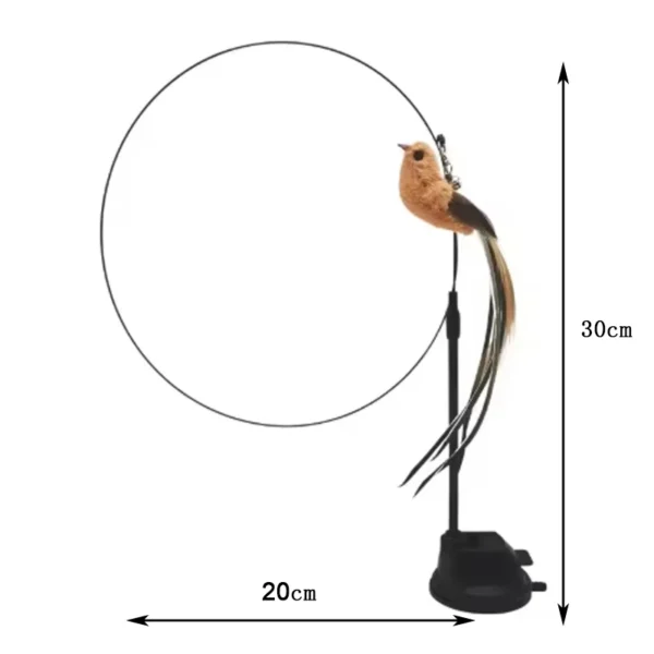 Cat toys cat self-sexy feather suction cup teasing cat stick with bell bird replacement head resistant to bite pet toys - Image 6