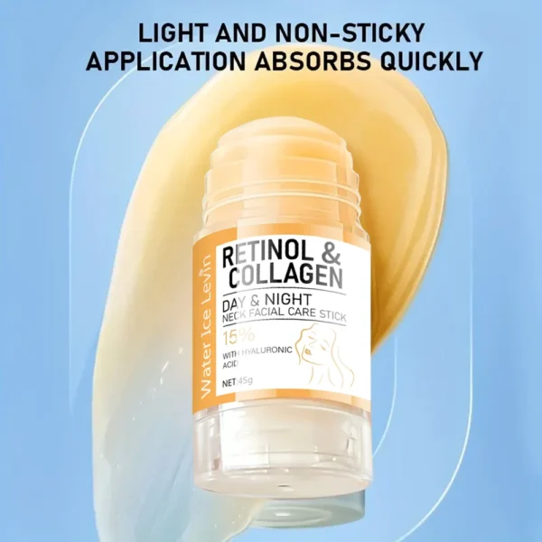 45g Retinol and Collagen Day and Night Neck Cream Facial Stick, Hydrating, Moisturizing, Non-Greasy, Easy to Absorb, Mild and Non-Irritating, Deep Absorption! - Image 3
