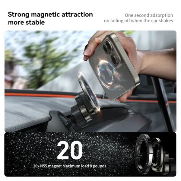 YZ For Tesla Model 3 Y Highland Juniper 2025 Stronger Magnetic adjustable Metal Car Phone support silicone base holder - Image 3