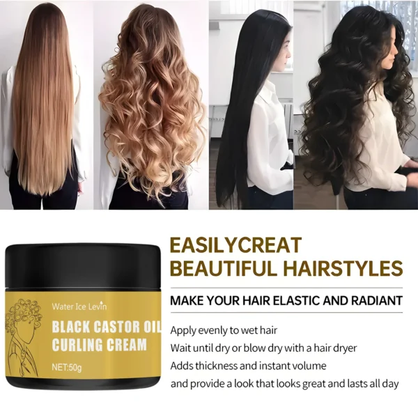 Black Castor Oil Healthy Moisturizes And Defines Curls Suitable For Dry Curly Hair For Both Men And Women,Repair Hair Tangles - Image 6