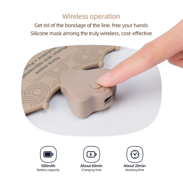 7 Colors Photon Silicone Face LED Mask 3D Facial Beauty Mask Red Light Therapy Skin Care Repair Skin Brightening Wireless Use - Image 5