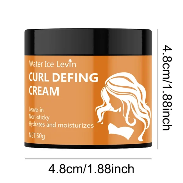 50g Black Castor Oil Curly Hair Styling Cream - Moisturizing Hair Styling Cream Suitable for Normal Hair, Men and Women, Easy to Use and Carry with Plant Formulas - Image 2