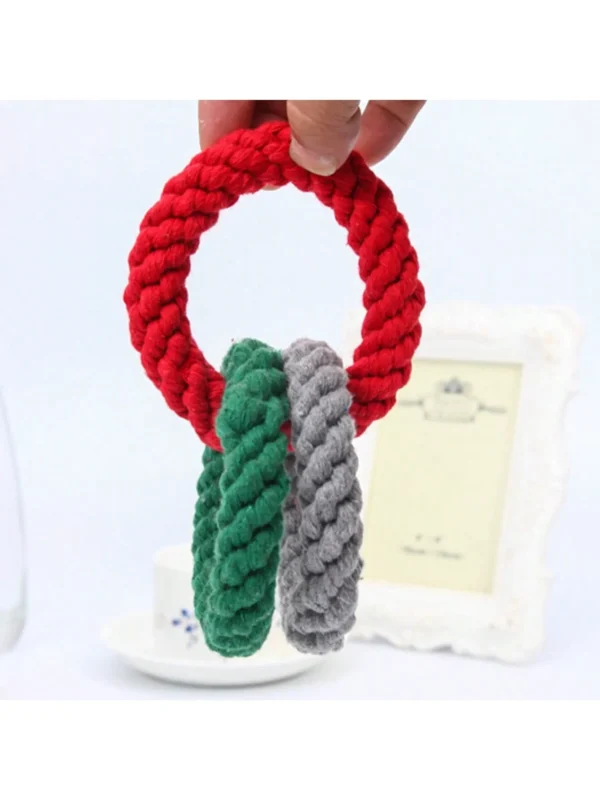 1pc Large Tough Chew Toys for Aggressive Chewers Large Breed,Heavy Duty Dental Rope Toys Kit for Medium Dogs,Cotton Puppy - Image 2