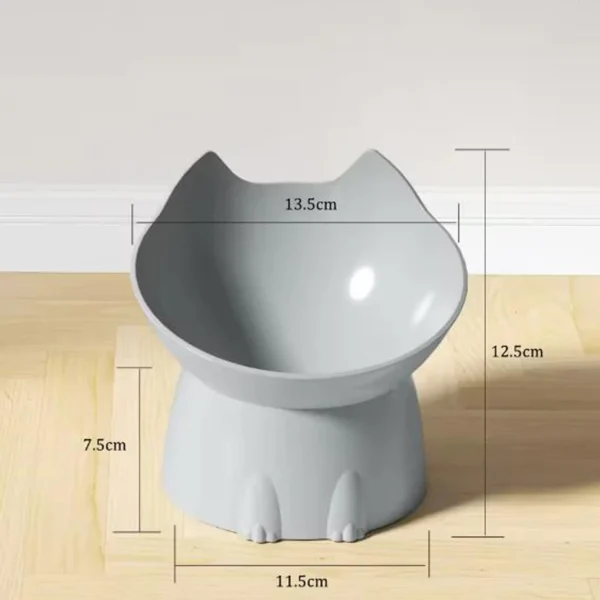 Cat bowl with long ears and high feet bowl with cat and dog neck protection and anti-overturning plastic raised pet bowl - Image 6