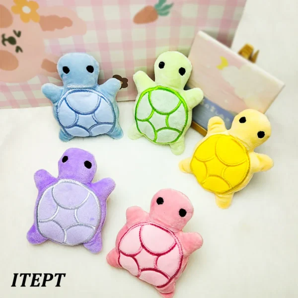 Dog Toy Mini Turtle Plush Chew Toy for Puppies Teething Relief Interactive Bite Resistant Dog Toy Dental Health Safe Fun Play - Image 4