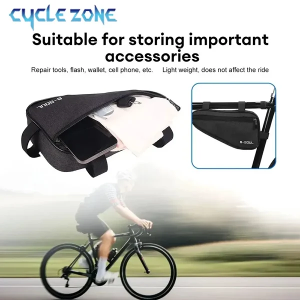 Bicycle Triangle Bag Bike Front Tube Frame Saddle Storage Bags MTB Cycling Pouch Durable Bike Versatile Bag Bicycle Accessories - Image 6