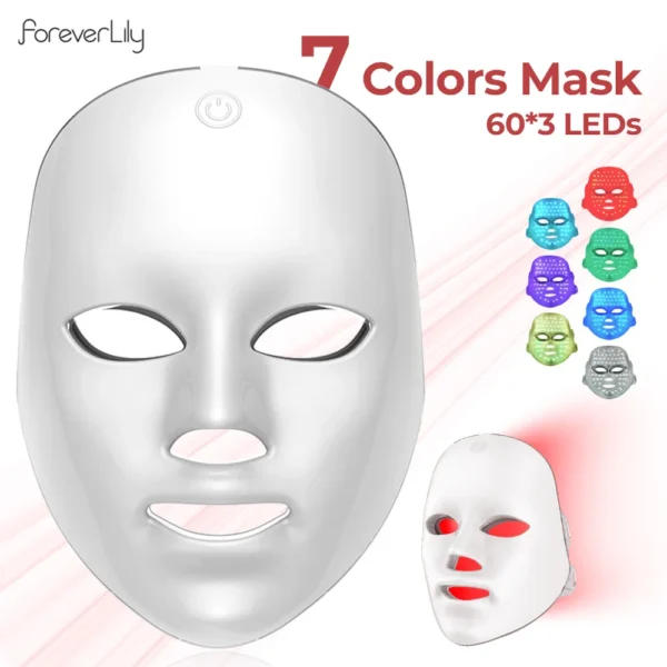 7 Colors Photon Facial LED Mask Red Light Anti-Wrinkle Rejuvenation Skin Care LED Face Mask Beauty SPA Ance Repair Skin Brighten - Image 7