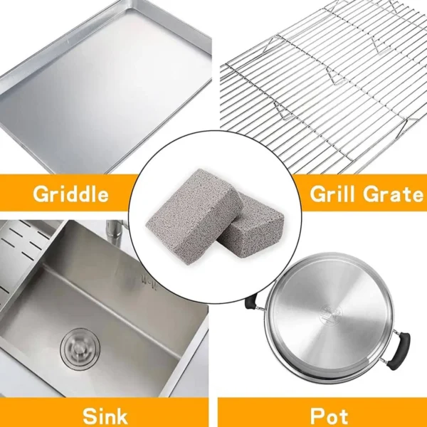 1pc-BBQ Grill Brick Block Handheld BBQ Cleaning Stone Barbecue Racks Stains Clean Scraper BBQ Cleaning Brush - Image 3