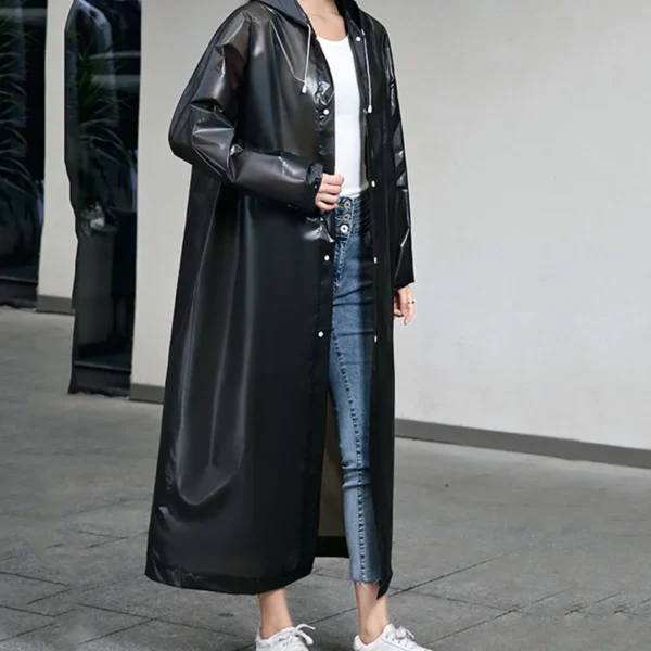 1pc - Outdoor lightweight one-piece long raincoat with thickened multi-functional windbreaker raincoat - Image 5