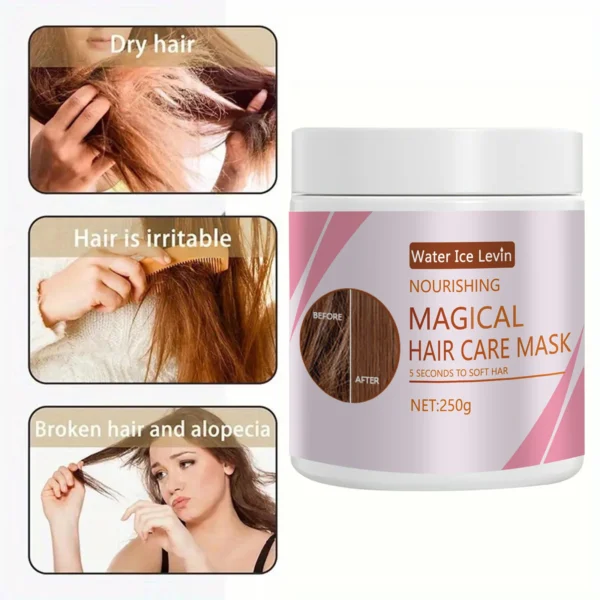 250g Miracle Keratin Hair Mask 5 Seconds Repair Damaged Frizz Hair Mask Damage Hair Mask Care Shine Hair Care - Image 2